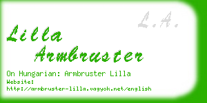 lilla armbruster business card